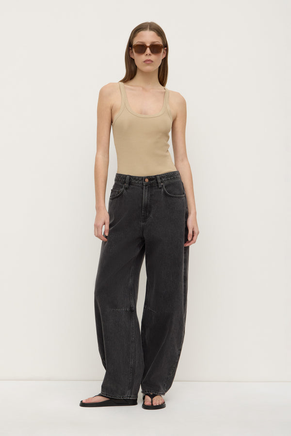 High Rise Barrel Jean