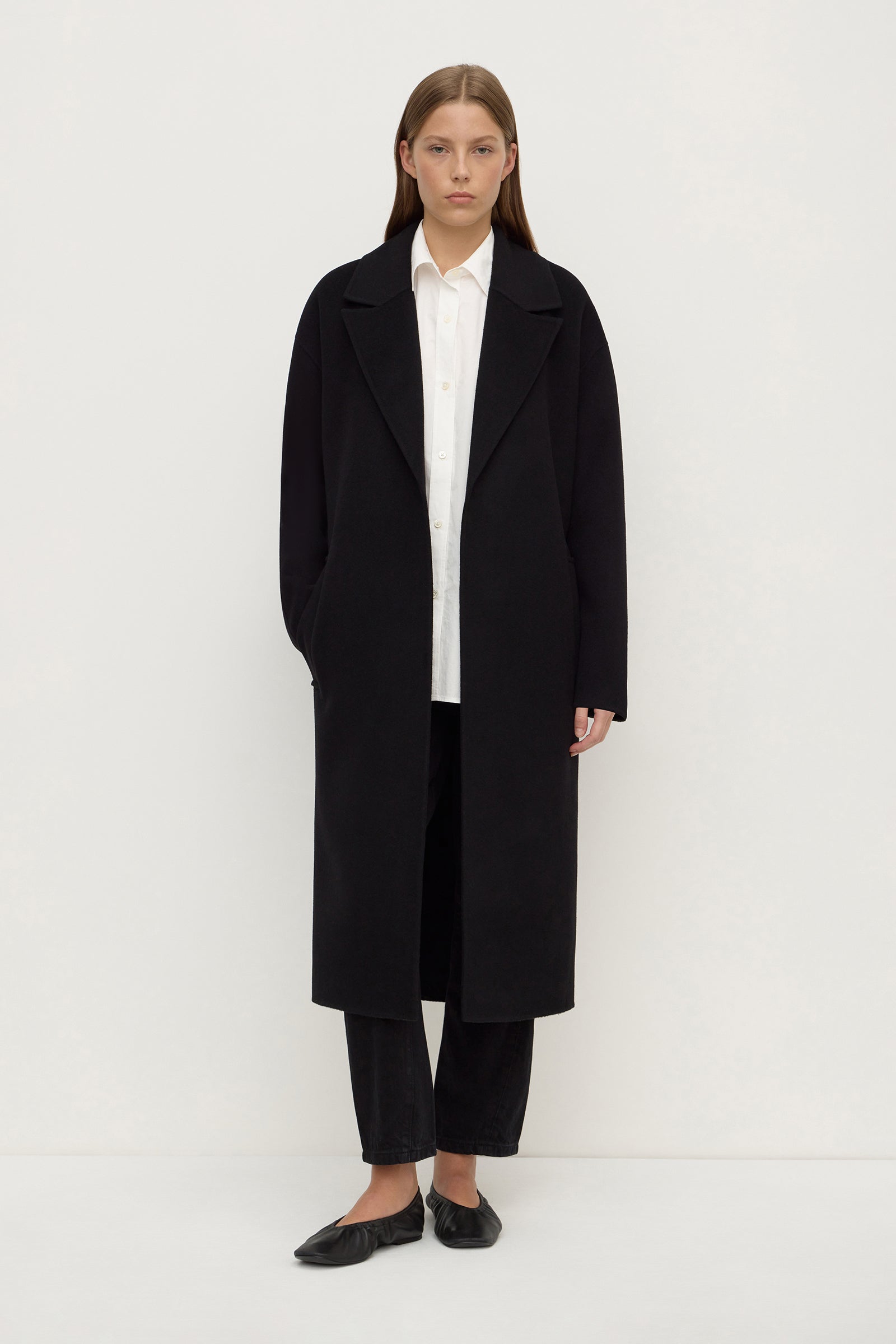 極美品 IVY&OAK (着丈118㎝) ウール　ガウンコート ブラック 38 Ivy_Wool_Coat_Black_2107.jpg?v