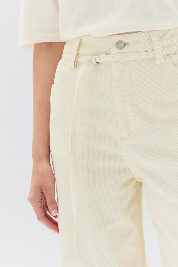 Off White Cord High Waist Wide Leg Jeans | New Look