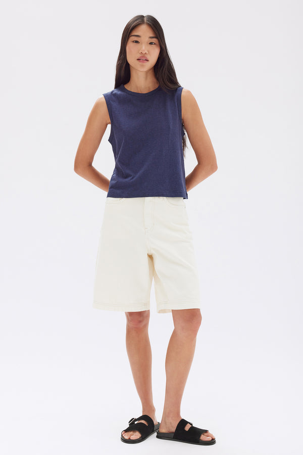 Womens Signature Poplin Shirt Papaya Stripe | Assembly Label Womens Signature Poplin Shirt Papaya Stripe | Assembly Label