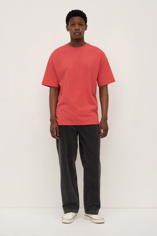 Knox Organic Oversized Tee Washed Chilli-1