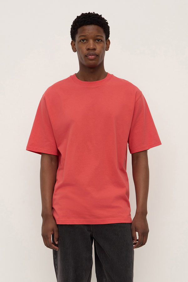 Knox Organic Oversized Tee Washed Chilli-2