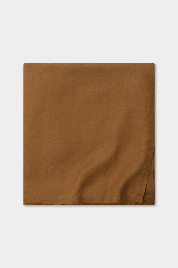 Linen Table Cloth Tobacco
