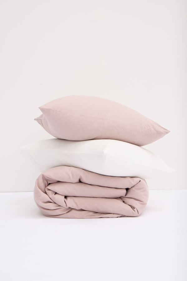 Linen Duvet Cover Rose