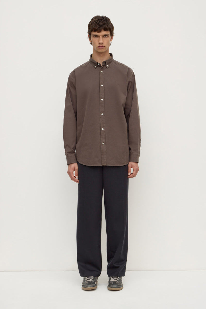 Mens Maclean Long Sleeve Shirt Bark | Assembly Label – Assembly Label | NZ