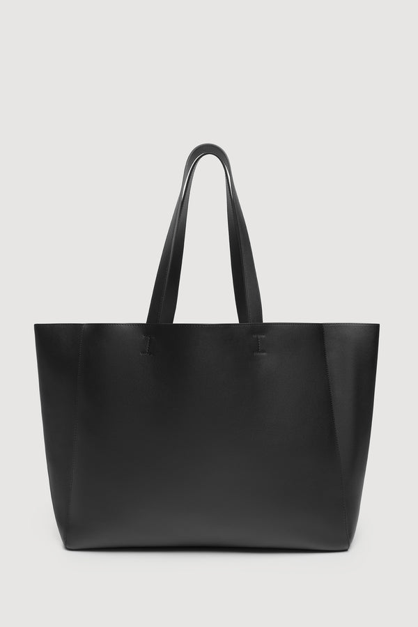 Marina Leather Tote Black-1