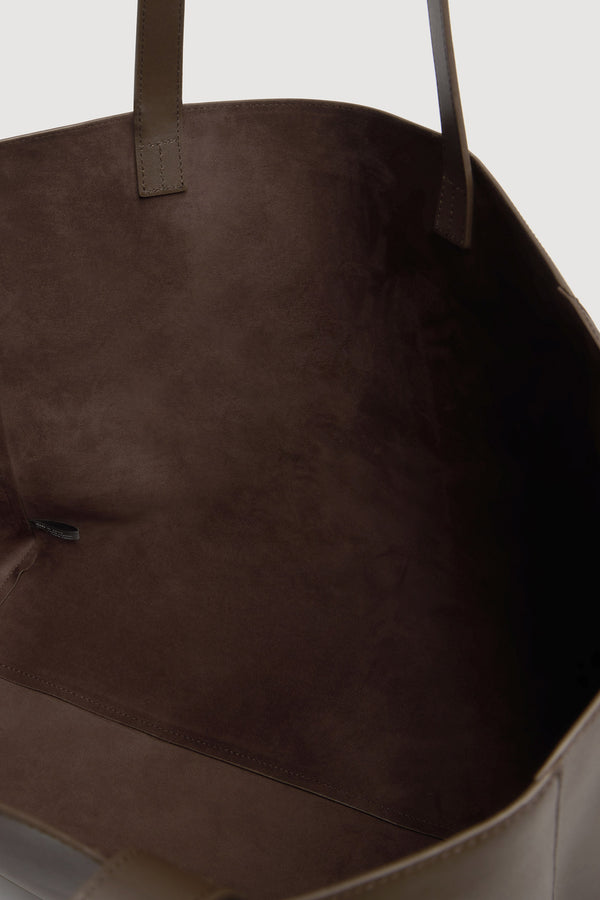 Marina Leather Tote Walnut-3