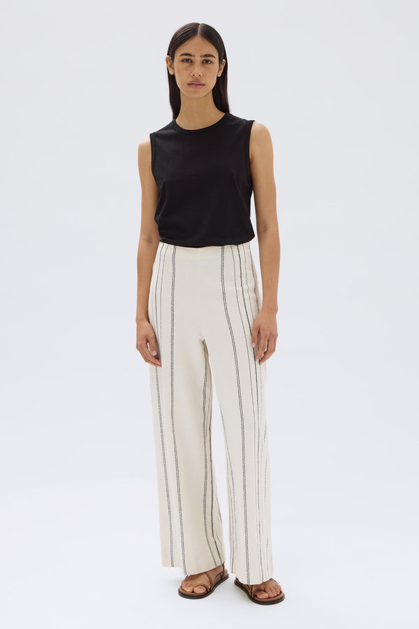 Womens Matera Stripe Pant Cream Black Assembly Label NZ Assembly Label NZ
