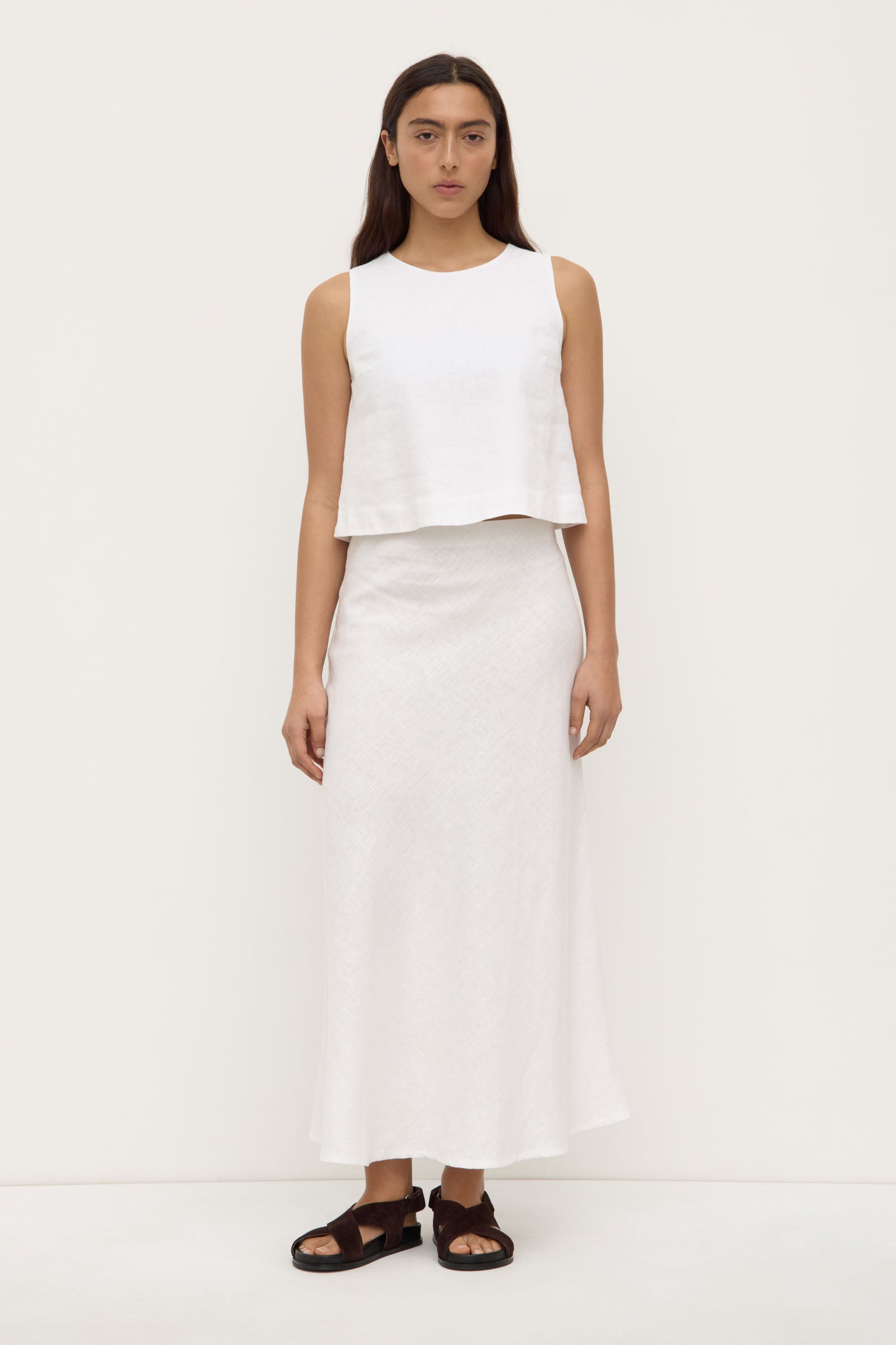 Melody Linen Bias Skirt