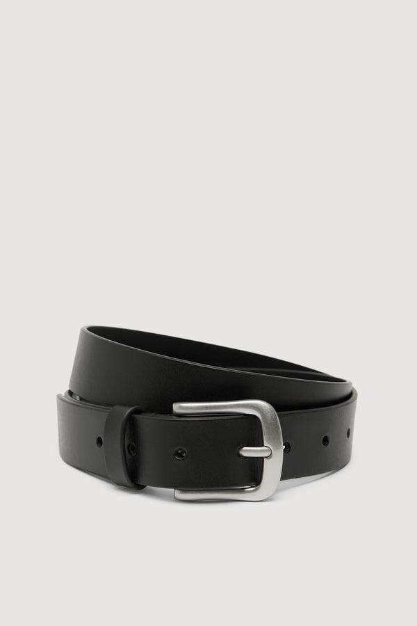 Mens Leather Belt Black-1