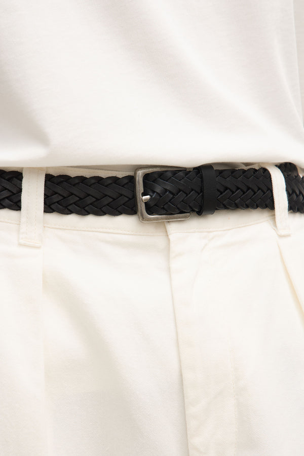 Mens Braided Leather Belt