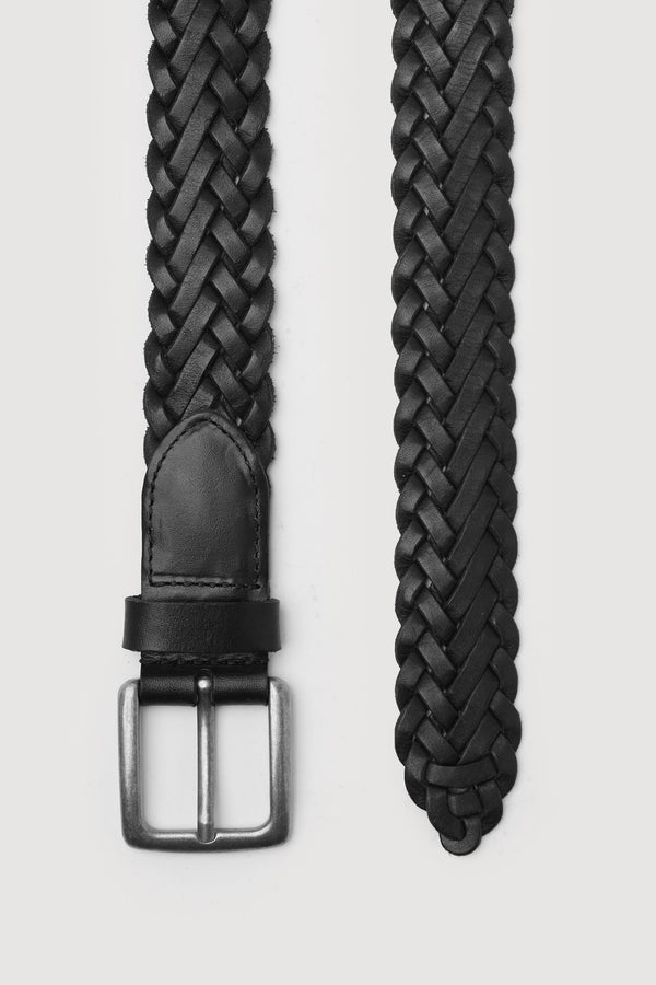 Mens Braided Leather Belt