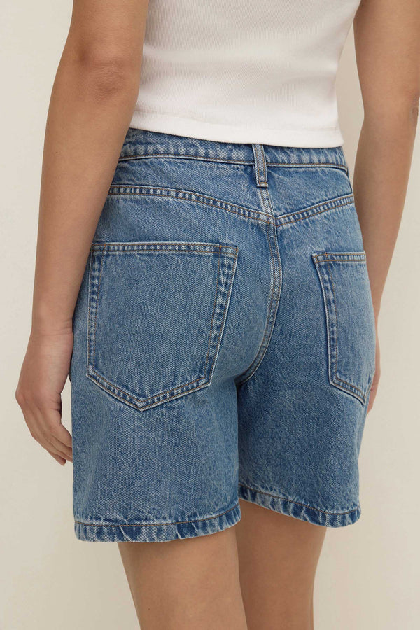 Mid Rise Vintage Denim Short
