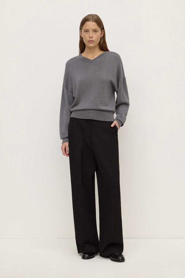 Mira_V_Neck_Sweater_Dark_Grey_Marle_1568