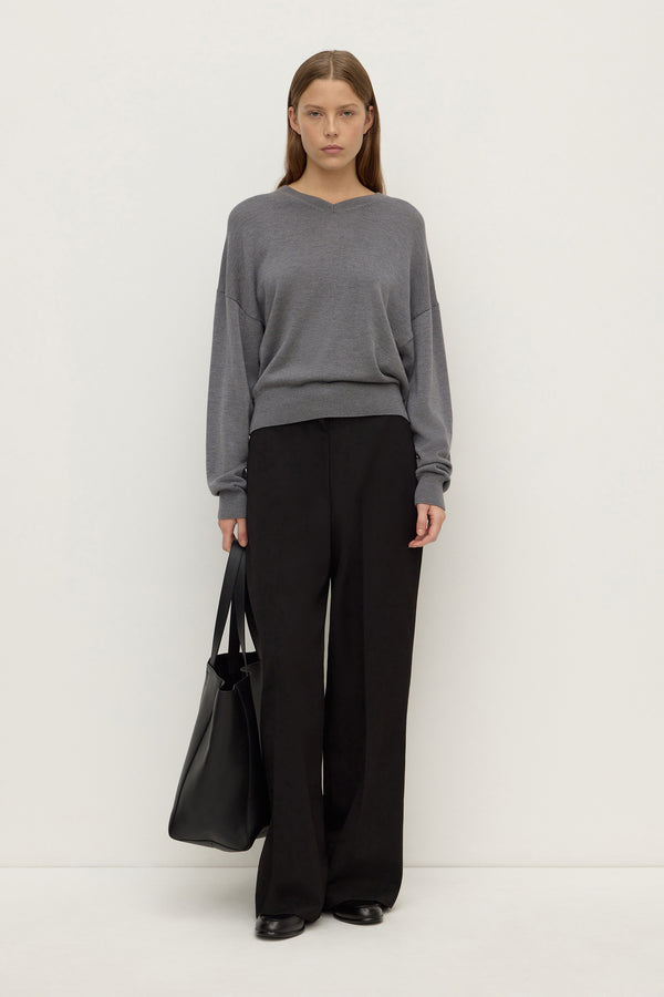 Mira_V_Neck_Sweater_Dark_Grey_Marle_1590