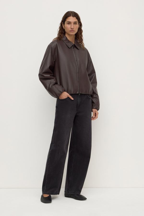 Myra Leather Bomber