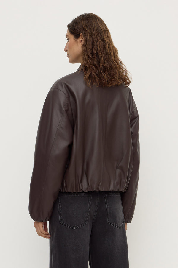 Myra Leather Bomber