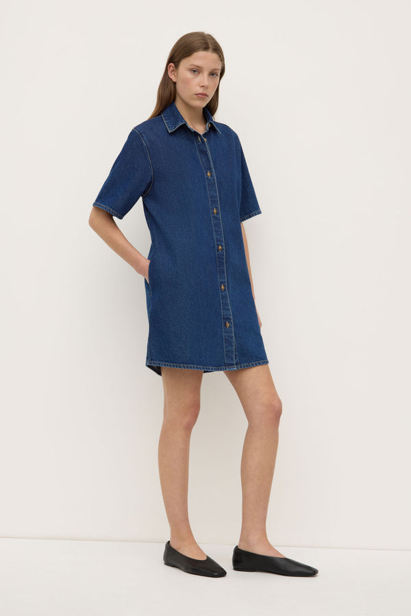 Neera Denim Mini Shirt Dress