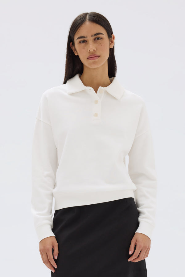 Womens Odille Jersey Polo Antique White Assembly Label NZ Assembly Label NZ