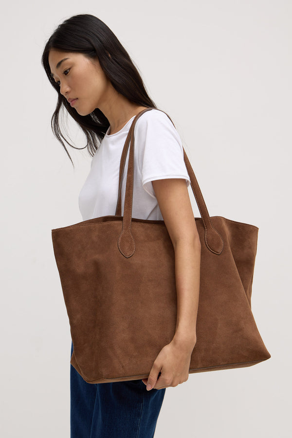 Olivia Suede Tote Bag