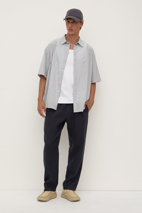 Olly_Short_Sleeve_Shirt_Graphite_White_1376