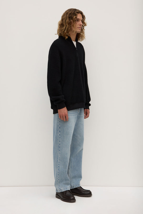 Palmer Wool Blend Funnel Neck Zip Sweat