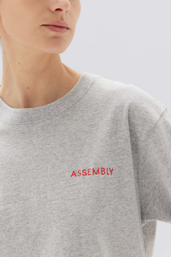 Womens Pax Logo Tee Grey Marle, Assembly Label NZ – Assembly Label