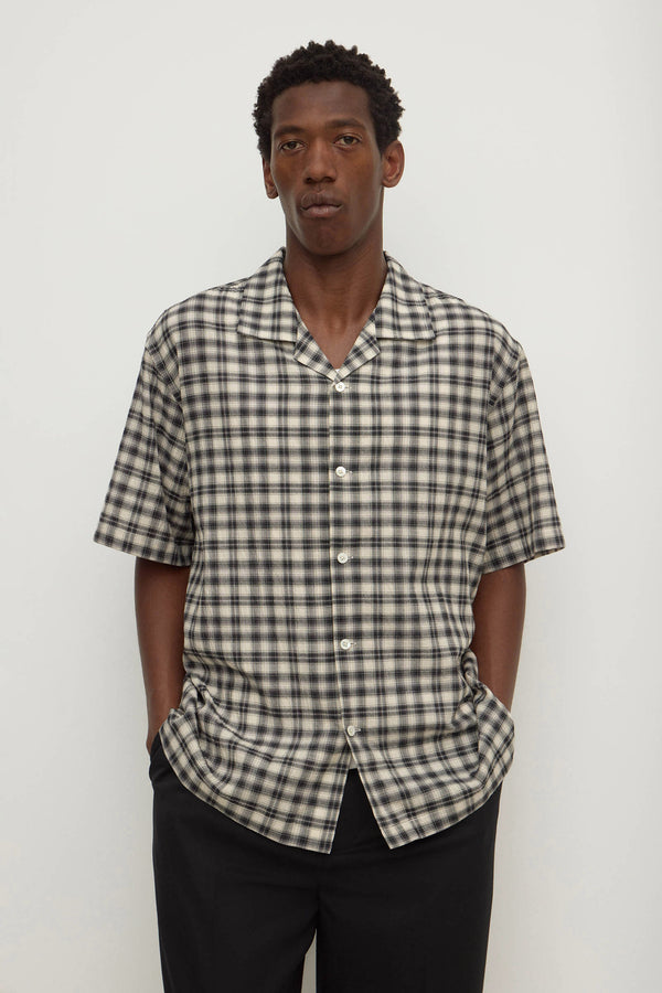 Pearce_Check_Short_Sleeve_Shirt_Black_Cream_0488