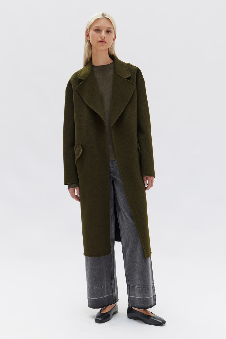 Womens Sadie Single Breasted Coat Forest Assembly Label NZ Assembly Label NZ