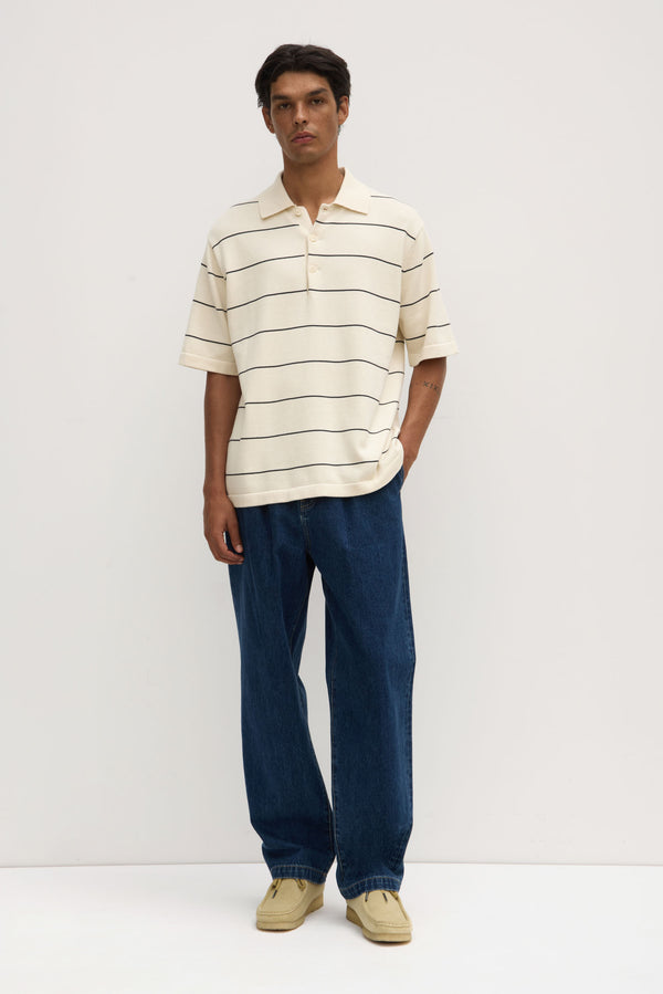 Simon Stripe Knit Polo