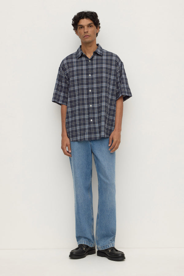 Tane_Check_Short_Sleeve_Shirt_True_Navy_1357