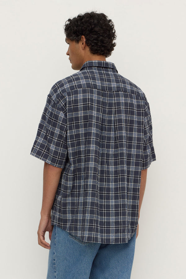 Tane_Check_Short_Sleeve_Shirt_True_Navy_1369