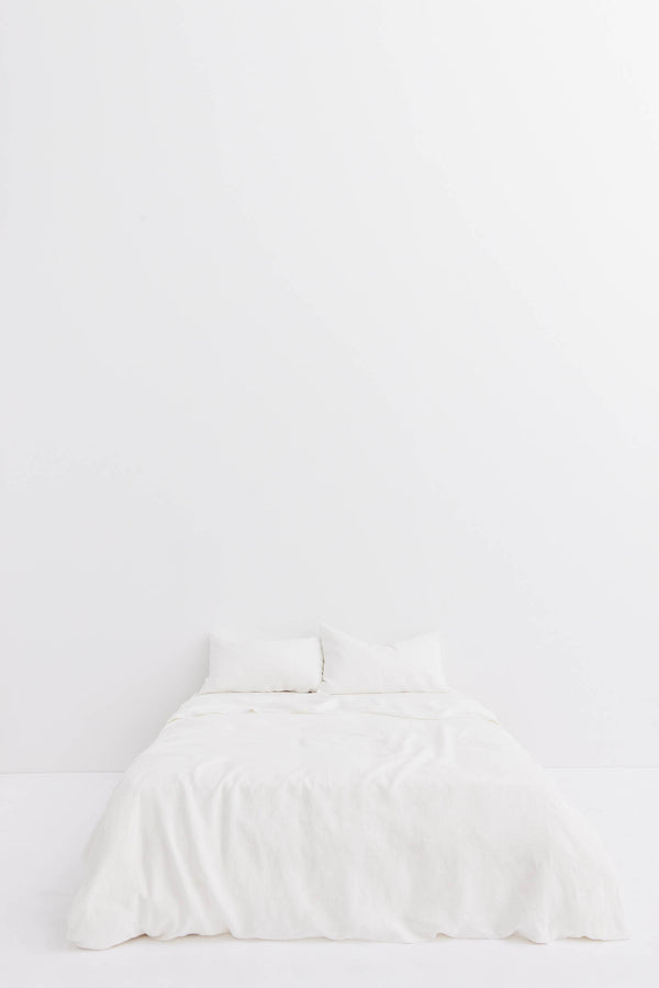 Standard Linen Pillow Cases White