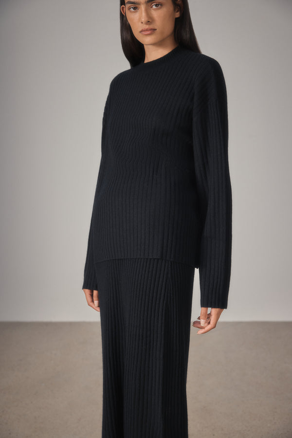 Wool Cashmere Rib Top