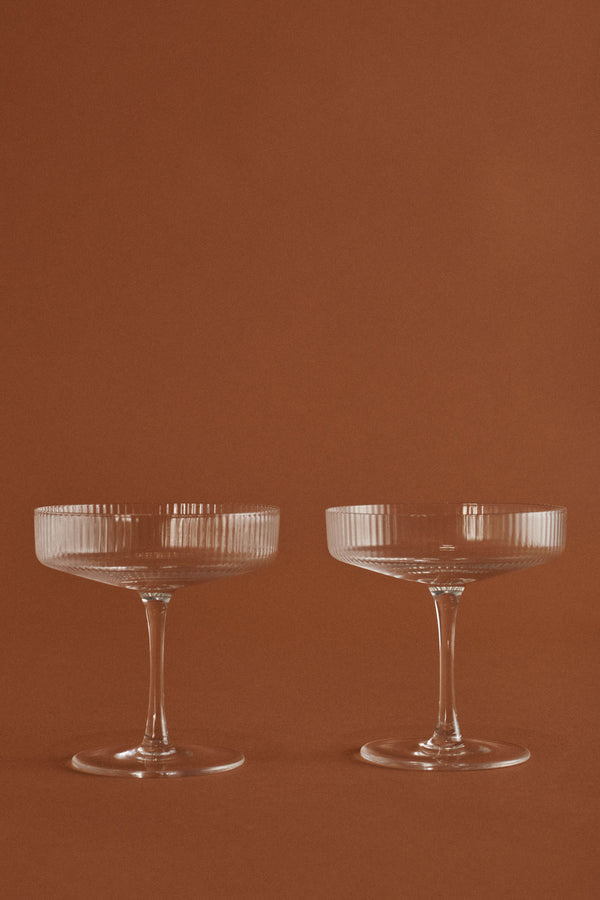 Ferm Living Ripple Champagne Saucers