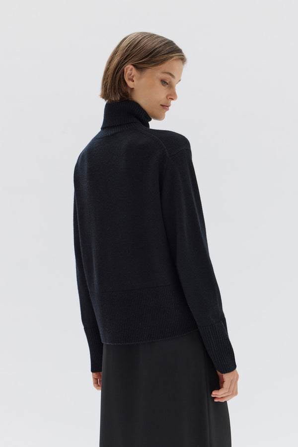 Leanna Wool Cashmere Roll Neck Knit