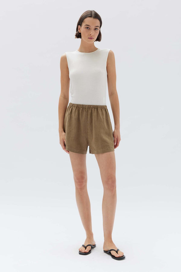 Buy GAP Linen Shorts in Sand Khaki 2024 Online