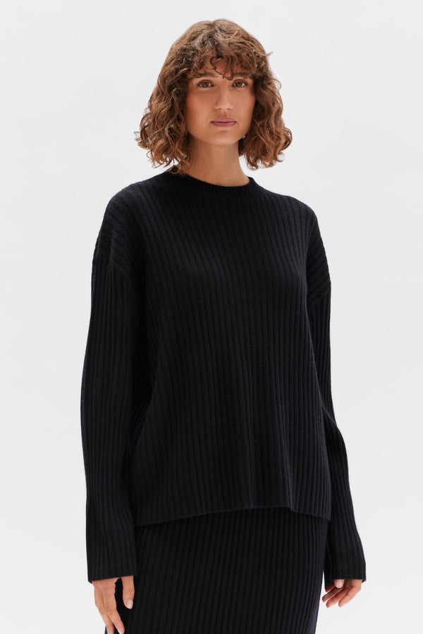 Wool Cashmere Rib Top